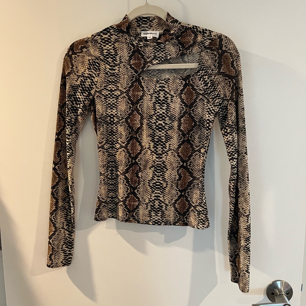 snake skin pattern long sleeve